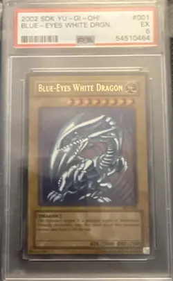 Yu-Gi-Oh Blue-Eyes White Dragon Holo SDK Star Deck Kaiba 001 PSA 5 EX - Image 1