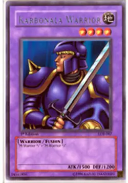 Yugioh! HP Karbonala Warrior - LOB-067 - Rare - Unlimited Edition Heavily Played - Image 1