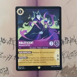 Disney Lorcana Card, Maleficent Mistress of All Evil 51/204 Legendary Regular NM - Image 1