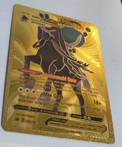X 1 Shadow Rider Calyrex VMAX Full Art Gold Foil Fan Art Card Pokemon Card - Image 2
