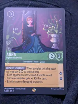 Disney's Lorcana TCG Anna Diplomatic Queen 85/204 Shimmering Skies Regular Card - Image 1
