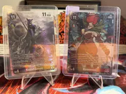 Digimon Promo Cards P-222 & 223 Kuzuhamon & Rosemon - Image 1
