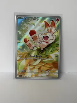 Pokemon Scorbunny 225/217 Rare Holo Card 70 HP Quick Attack ASC Nintendo - Image 1