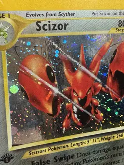 CGC 9 Scizor Neo Discovery 1st Edition Holo Card 10/75 HOLO SLASH ERROR - Image 3