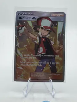 Pokemon TCG Red's Challenge Trainer Full Art 213/214 Sm-Unbroken Bonds Holo Nm+ - Image 1