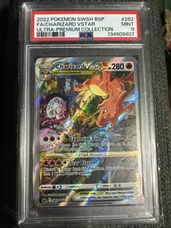 2022 POKEMON SWSH BLACK STAR PROMO UPC #262 FULL ART CHARIZARD VSTAR MINT PSA 9 - Image 2