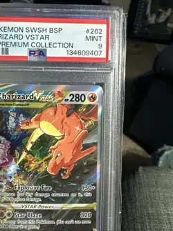 2022 POKEMON SWSH BLACK STAR PROMO UPC #262 FULL ART CHARIZARD VSTAR MINT PSA 9 - Image 4