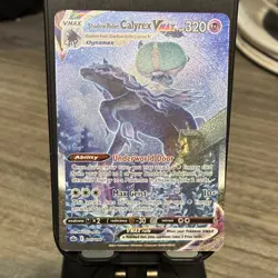 Pokemon Shadow Rider Calyrex VMAX Secret Rare Alternate Art 205/198 Holo 320HP - Image 1