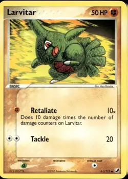 Larvitar 61/115 Common EX Unseen Forces Pokemon - Image 1