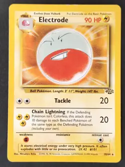 Electrode 18/64 Vintage Jungle Regular Rare WOTC Pokemon 1999 (HP/DMG) - Image 1