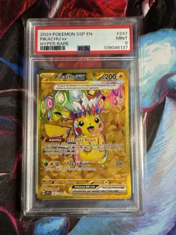 2024 POKEMON Pikachu 247/191 Surging Sparks Hyper Rare PSA MINT 9 - Image 1