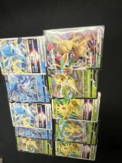 Pokemon Chinese Leafeon Glaceon Lot Of 10 Vstar Vmax V Non Holo - Image 1