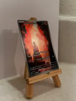 Pokemon Charmander Illustration Rare Full Art Holo Scarlet & Violet 151 #168/165 - Image 3