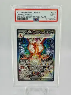 2023 POKEMON OBF EN-OBSIDIAN FLAMES SPECIAL ILLUSTRATION RARE CHARIZARD EX PSA 9 - Image 1