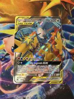 Pokemon NM Moltres Zapdos Articuno GX Hidden Fates Full Art 66/68 - Image 5