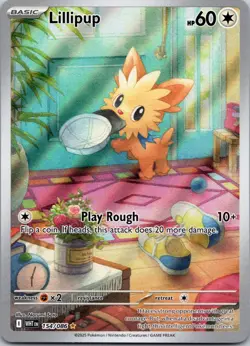 Lillipup 154/086 NM Pokemon Card TCG White Flare IR Illustration Rare - Image 1