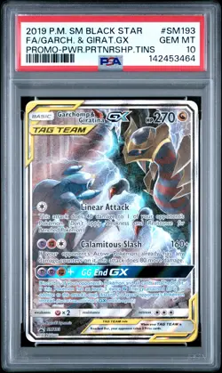 2019 POKEMON SM BLACK STAR PROMO #SM193 FULL ART/GARCHOMP & GIRATINA GX PSA 10 - Image 1