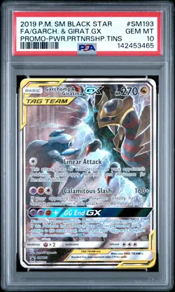 2019 POKEMON SM BLACK STAR PROMO #SM193 FULL ART/GARCHOMP & GIRATINA GX PSA 10 - Image 1