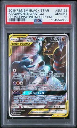 2019 POKEMON SM BLACK STAR PROMO #SM193 FULL ART/GARCHOMP & GIRATINA GX PSA 10 - Image 1