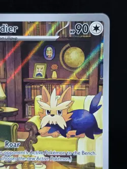 Pokemon Herdier 155/086 White Flare Illustration Rare Full Art Near Mint - Image 3