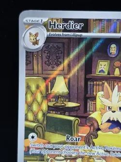 Pokemon Herdier 155/086 White Flare Illustration Rare Full Art Near Mint - Image 4