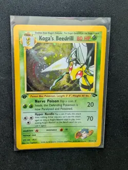 Pokemon Mint 1st Edition Holo Koga's Beedrill Gym Challenge 9/132 - Image 1