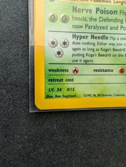 Pokemon Mint 1st Edition Holo Koga's Beedrill Gym Challenge 9/132 - Image 5
