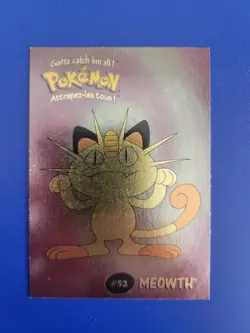2000 DANONE POKEMON STADIUM TIP SHINY 4 MEOWTH GOLD Nm - Image 1