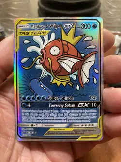 Pokemon Magikarp & Wailord GX TAG TEAM Ultra Rare Full Art Holo 161/181 Team Up - Image 1