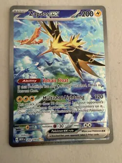 Pokemon TCG Zapdos EX Scarlet & Violet 151 Sir NM/M Condition - Image 1