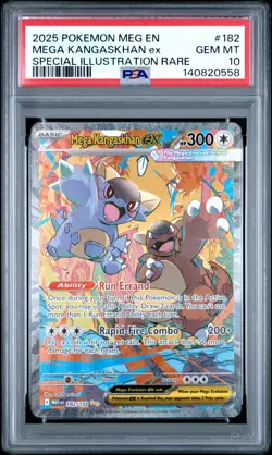 2025 POKEMON MEG EN-MEGA EVOLUTION #182 MEGA KANGASKHAN EX PSA 10 - Image 1