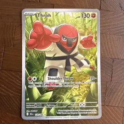 Pokemon TCG Throh 128/086 Illustration Rare Holo – SV Black Bolt Pokemon TCG NM - Image 1