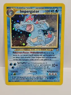 Pokemon Impergator (German Feraligatr) Neo Genesis Unlimited Holo 4/111 - Image 1