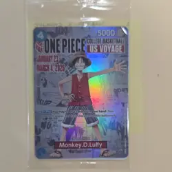 Bandai Namco Monkey.D.Luffy One Piece CCG US Voyage Promo Foil Card P-055 - Image 1