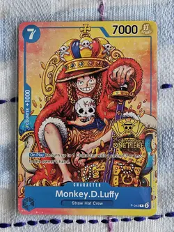 One Piece Monkey.D.Luffy 2nd Anniversary Stamped Promo P-043 - Image 1