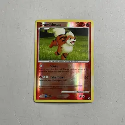 Pokemon TCG 2009 Rising Rivals Card -- Growlithe 63/111 Reverse Holo - Image 1