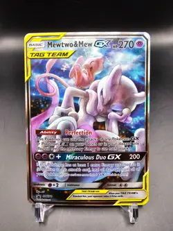 NM - Mewtwo & Mew GX - SM191 - Unified Minds - Sun & Moon Promo - Pokemon Card - Image 1