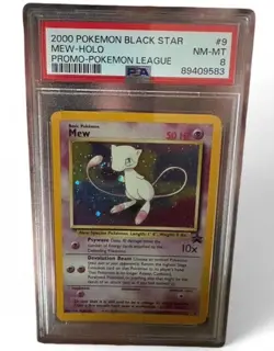 Mew Black Star Promo Pokemon card #9 PSA 8 NM-MT Beautiful Swirl - Image 1
