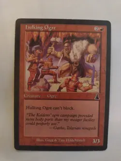 MTG Magic The Gathering Card hulking OgreCreatureOgre Red Urza's Destiny 1999 - Image 1