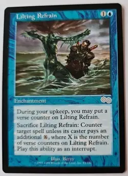 MTG Magic The Gathering Card Lilting Refrain Enchantment Blue Urza's Saga - Image 1