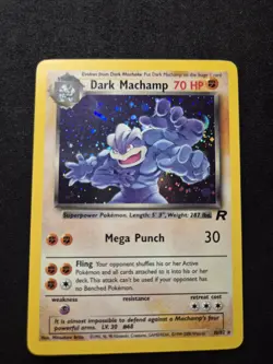 Dark Machamp 10/82 Team Rocket Holo Rare Pokemon Card - Image 1
