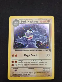 Dark Machamp 10/82 Team Rocket Holo Rare Pokemon Card - Image 3