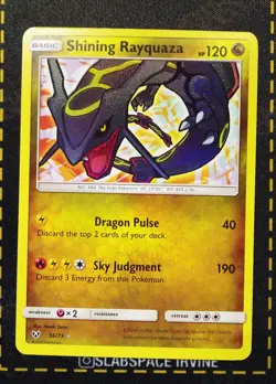 2017 POKEMON SUN & MOON SHINING LEGENDS #56 SHINING RAYQUAZA-HOLO - Image 1
