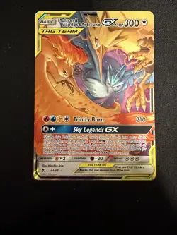 Pokemon TCG Moltres Zapdos Articuno GX 44/68 Hidden Fates NM - Image 1