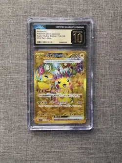 CGC10 PRISTINE Pokemon Pikachu ex UR 136/106 Super Electric Breaker sv8 Japanese - Image 1