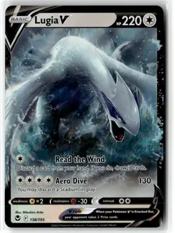 Lugia V ⭐ 138/195 Holo Rare V Silver Tempest 2022 Pokemon NM - Image 1