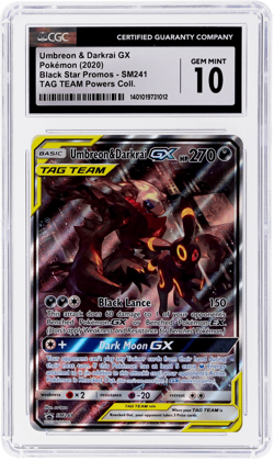 2020 Pokemon SM Black Star Promo Tag Team Powers Collection Darkrai/Umbreon Gx - Image 1