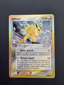 Pokemon TCG Jolteon EX Delta Species 7/113 Holo Rare Excellent Condition - Image 1