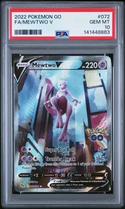 PSA 10 Pokemon Go Mewtwo v Full Art 072/078 - Image 1