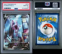 PSA 10 Pokemon Go Mewtwo v Full Art 072/078 - Image 3